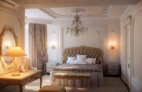 Elegant romantic bedroom design