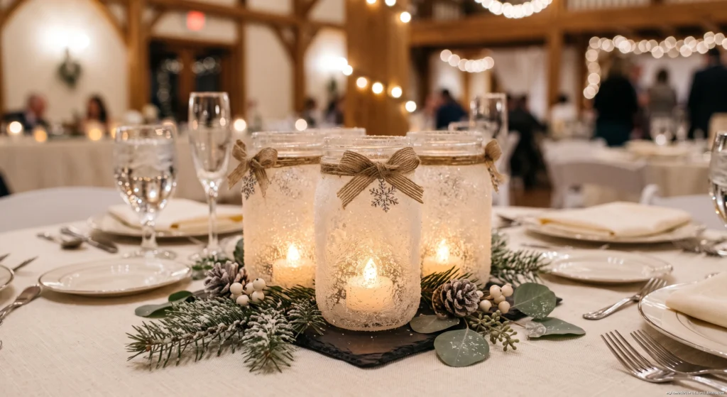 8. Frosted Winter Jars
