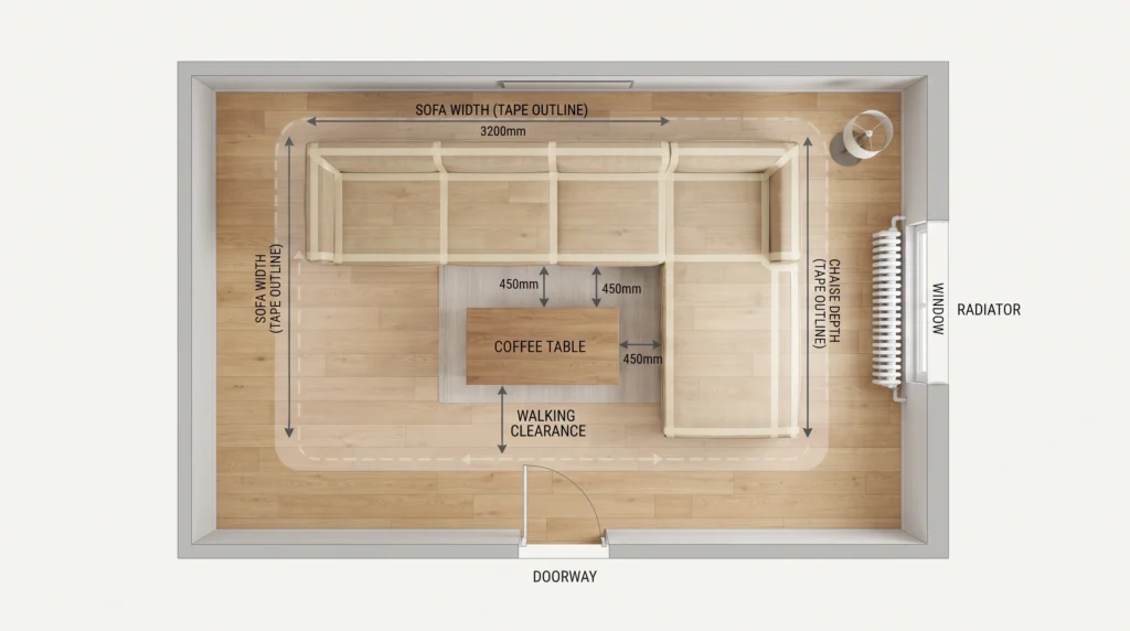 How to measure a room for a modular sofa
