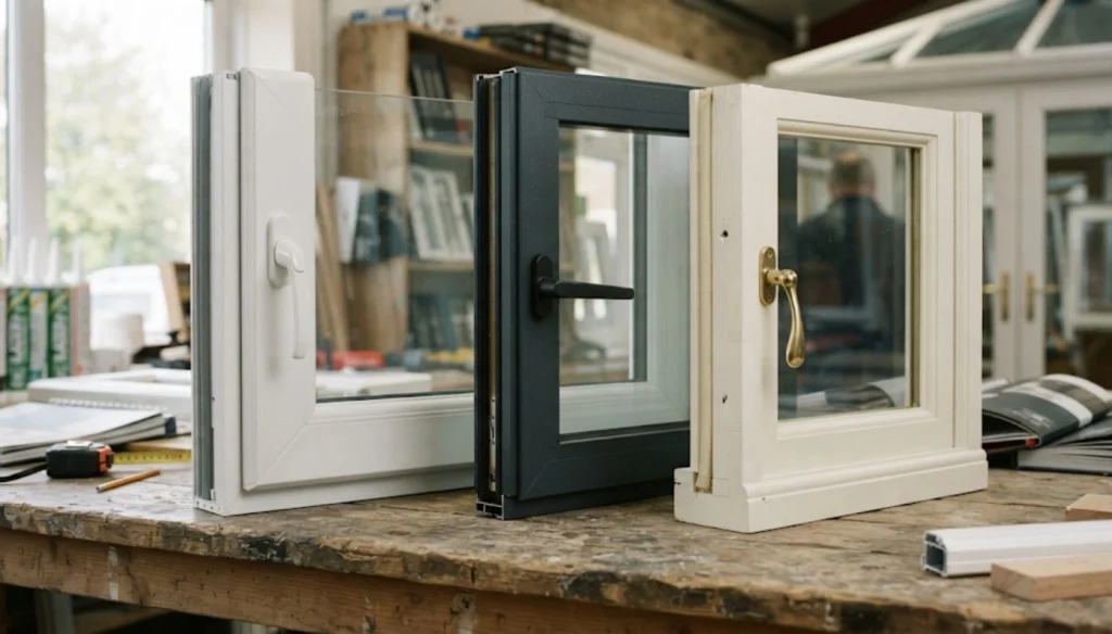 uPVC aluminium and timber conservatory frame materials