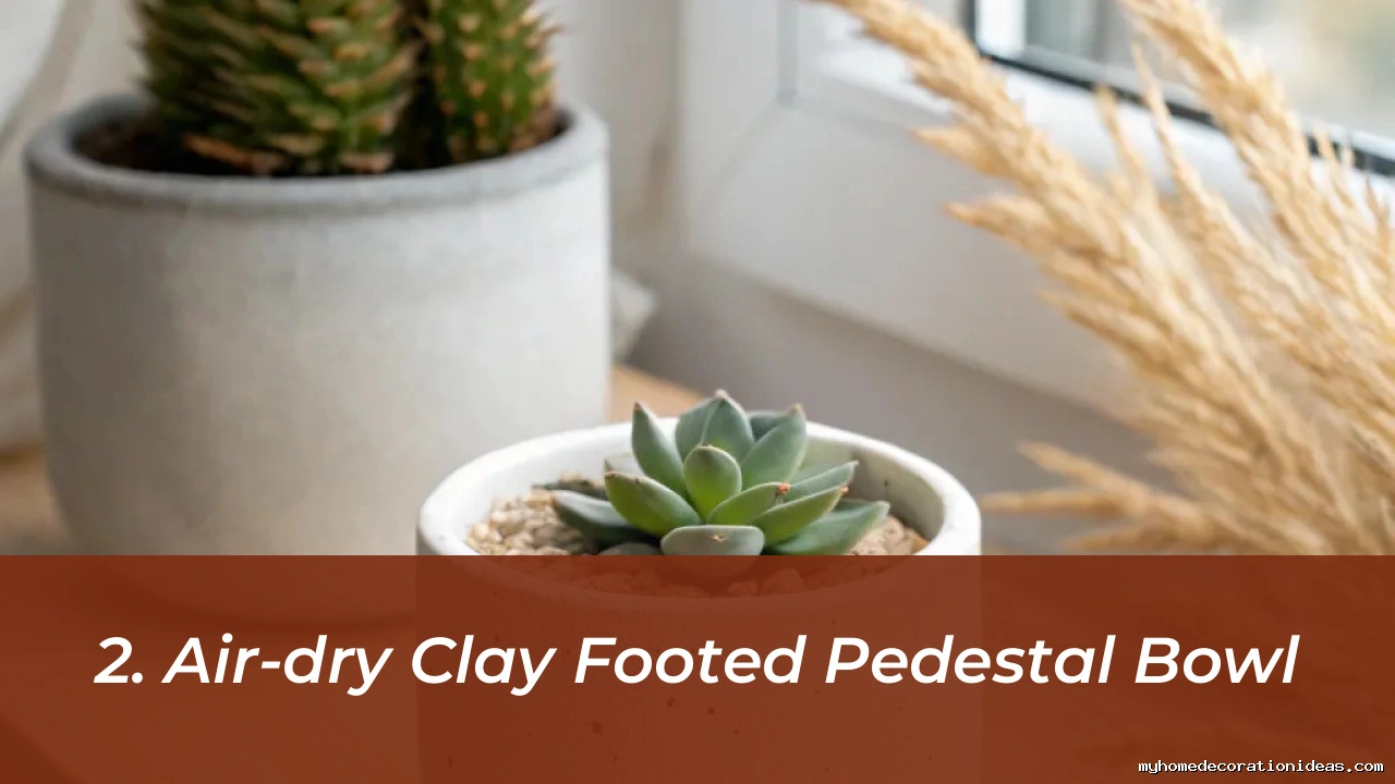 2. Air-Dry Clay Footed Pedestal Bowl