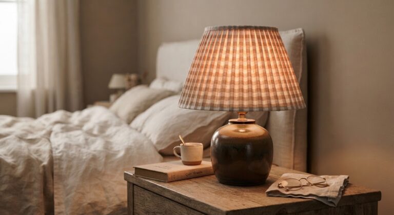 7. Pleated Fabric Lampshade Revamp