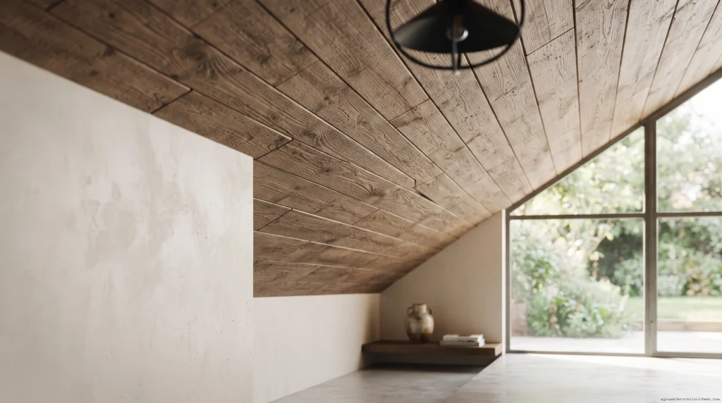 Crystal Chandelier On Raw Wood