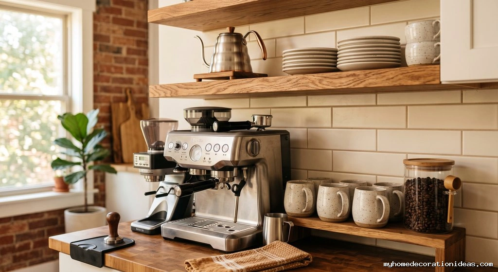 Open Shelving Coffee Station Ideas