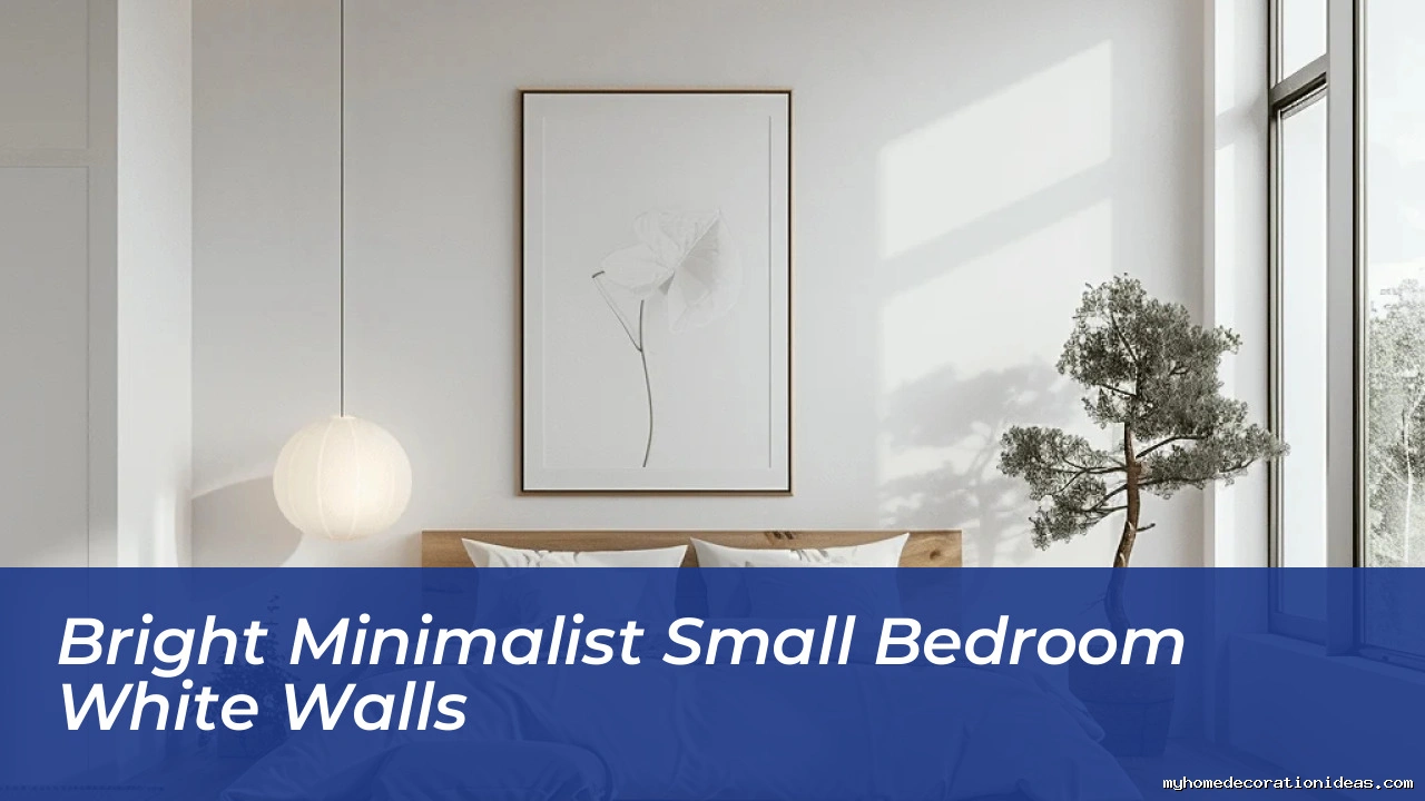 Bright Minimalist Small Bedroom White Walls